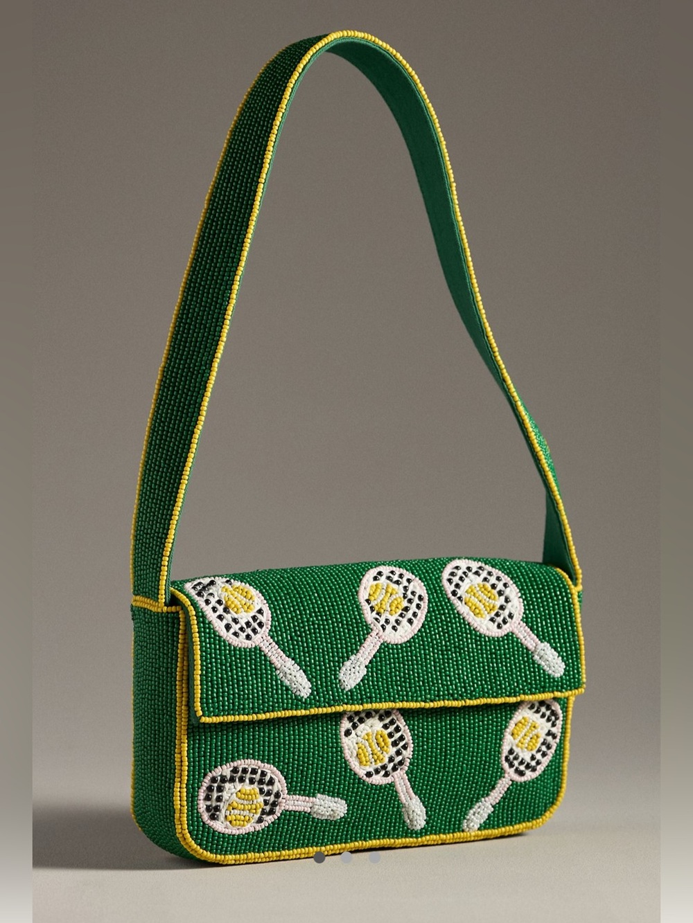 NWT Anthropologie The Fiona Beaded Bag Icon Edition Tennis